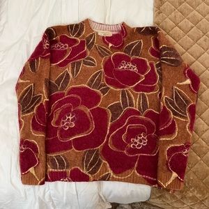 Millie Floral Wool Blend Sweater By Sezane Size Small